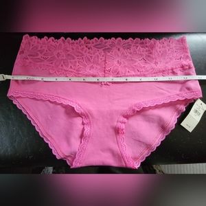 NWT Aerie pink cotton undies, size S